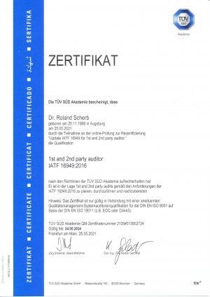 IATF Zertifikat 2021